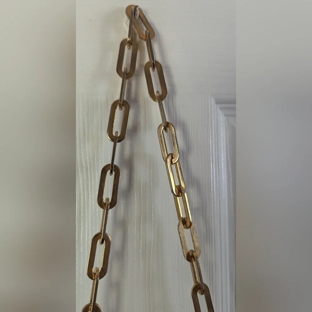 Gianni Bernini Italian Leather Chain Strap Handbag